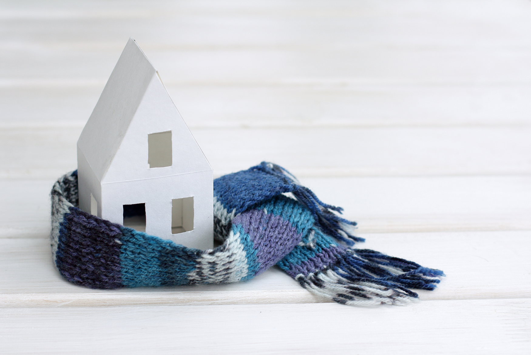 house with scarf